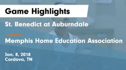 St. Benedict at Auburndale   vs Memphis Home Education Association Game Highlights - Jan. 8, 2018