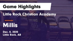 Little Rock Christian Academy  vs Millis  Game Highlights - Dec. 8, 2020