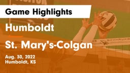 Humboldt  vs St. Mary's-Colgan  Game Highlights - Aug. 30, 2022