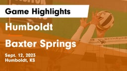 Humboldt  vs Baxter Springs   Game Highlights - Sept. 12, 2023