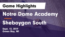 Notre Dame Academy vs Sheboygan South  Game Highlights - Sept. 12, 2019