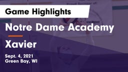 Notre Dame Academy vs Xavier Game Highlights - Sept. 4, 2021