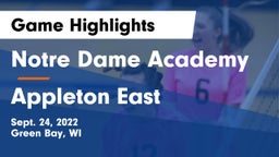 Notre Dame Academy vs Appleton East Game Highlights - Sept. 24, 2022