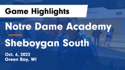 Notre Dame Academy vs Sheboygan South  Game Highlights - Oct. 6, 2022