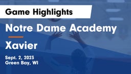 Notre Dame Academy vs Xavier Game Highlights - Sept. 2, 2023