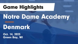 Notre Dame Academy vs Denmark  Game Highlights - Oct. 14, 2023