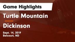 Turtle Mountain  vs Dickinson Game Highlights - Sept. 14, 2019