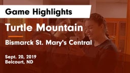 Turtle Mountain  vs Bismarck St. Mary's Central  Game Highlights - Sept. 20, 2019