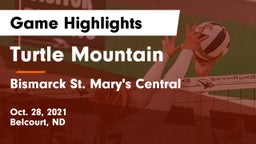 Turtle Mountain  vs Bismarck St. Mary's Central  Game Highlights - Oct. 28, 2021