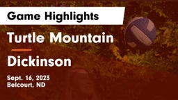Turtle Mountain  vs Dickinson  Game Highlights - Sept. 16, 2023