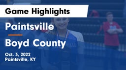 Paintsville  vs Boyd County  Game Highlights - Oct. 3, 2022