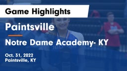 Paintsville  vs Notre Dame Academy- KY Game Highlights - Oct. 31, 2022