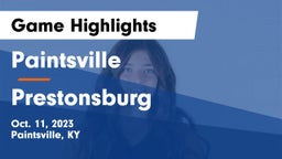 Paintsville  vs Prestonsburg Game Highlights - Oct. 11, 2023