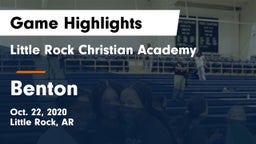 Little Rock Christian Academy  vs Benton  Game Highlights - Oct. 22, 2020