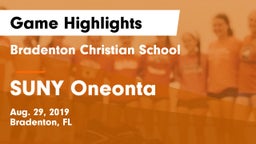 Bradenton Christian School vs SUNY Oneonta Game Highlights - Aug. 29, 2019