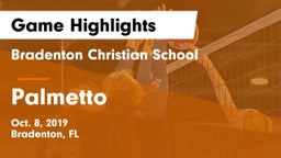 Bradenton Christian School vs Palmetto  Game Highlights - Oct. 8, 2019