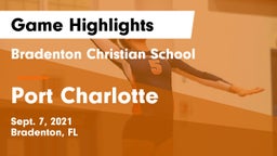 Bradenton Christian School vs Port Charlotte  Game Highlights - Sept. 7, 2021