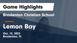 Bradenton Christian School vs Lemon Bay  Game Highlights - Oct. 12, 2023