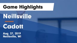 Neillsville  vs Cadott  Game Highlights - Aug. 27, 2019