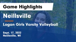 Neillsville  vs Logan Girls Varsity Volleyball Game Highlights - Sept. 17, 2022