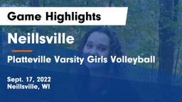 Neillsville  vs Platteville Varsity Girls Volleyball Game Highlights - Sept. 17, 2022