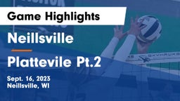 Neillsville  vs Plattevile Pt.2 Game Highlights - Sept. 16, 2023