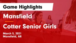 Mansfield  vs Cotter Senior Girls  Game Highlights - March 5, 2021