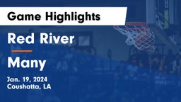 Red River  vs Many  Game Highlights - Jan. 19, 2024