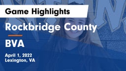 Rockbridge County  vs BVA Game Highlights - April 1, 2022