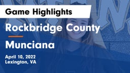 Rockbridge County  vs Munciana  Game Highlights - April 10, 2022