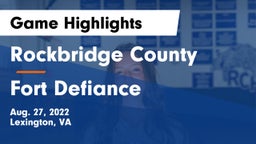 Rockbridge County  vs Fort Defiance  Game Highlights - Aug. 27, 2022