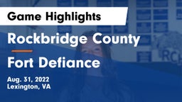 Rockbridge County  vs Fort Defiance  Game Highlights - Aug. 31, 2022