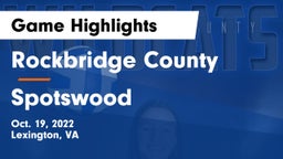 Rockbridge County  vs Spotswood Game Highlights - Oct. 19, 2022