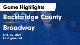 Rockbridge County  vs Broadway  Game Highlights - Oct. 25, 2022