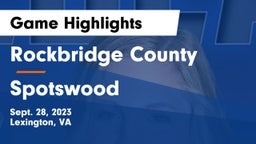 Rockbridge County  vs Spotswood  Game Highlights - Sept. 28, 2023