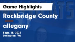 Rockbridge County  vs allegany  Game Highlights - Sept. 18, 2023