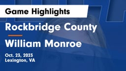 Rockbridge County  vs William Monroe  Game Highlights - Oct. 23, 2023