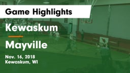 Kewaskum  vs Mayville  Game Highlights - Nov. 16, 2018