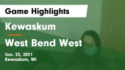 Kewaskum  vs West Bend West  Game Highlights - Jan. 23, 2021