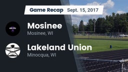 Recap: Mosinee  vs. Lakeland Union  2017