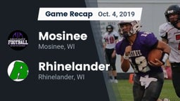 Recap: Mosinee  vs. Rhinelander  2019