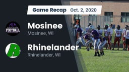 Recap: Mosinee  vs. Rhinelander  2020