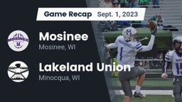 Recap: Mosinee  vs. Lakeland Union  2023