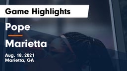 Pope  vs Marietta  Game Highlights - Aug. 18, 2021