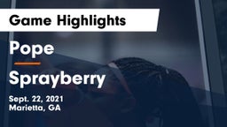 Pope  vs Sprayberry Game Highlights - Sept. 22, 2021