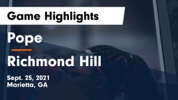 Pope  vs Richmond Hill  Game Highlights - Sept. 25, 2021