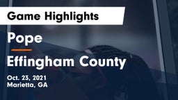 Pope  vs Effingham County  Game Highlights - Oct. 23, 2021
