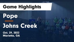 Pope  vs Johns Creek Game Highlights - Oct. 29, 2022