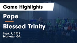 Pope  vs Blessed Trinity  Game Highlights - Sept. 7, 2023
