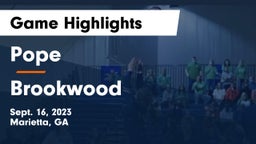 Pope  vs Brookwood Game Highlights - Sept. 16, 2023